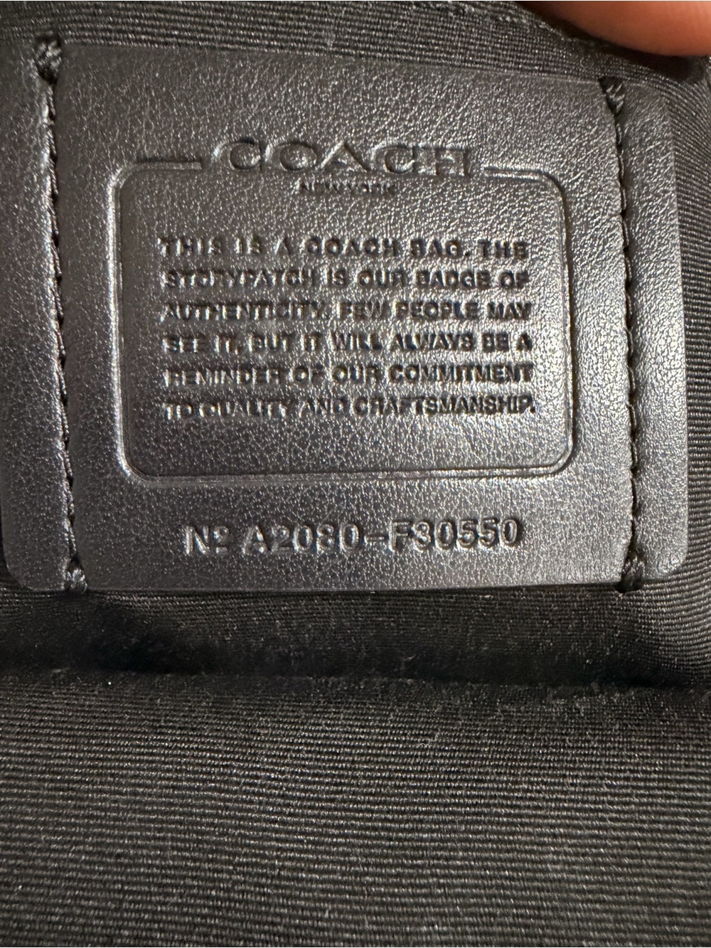 COACH Medium Charlie Black Leather Medium Backpack - Picture 2 of 9